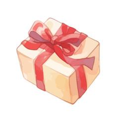 水彩で描いたプレゼントのイラスト