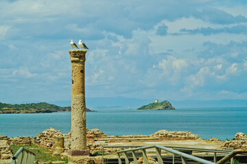 Area archeologica di Nora. Provincia di Cagliari,Sardegna, Italy