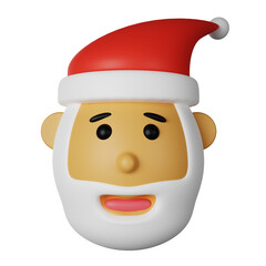 Santa Claus 3D Icon Illustration