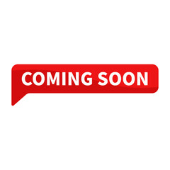 Coming Soon In Red Rectangle Shape For Promotion Lauching Business Marketing Social Media Information
