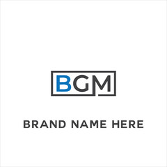 BGM logo. B G M design. White BGM letter. BGM, B G M letter logo design. Initial letter BGM linked circle uppercase monogram logo. B G M letter logo vector design.	
