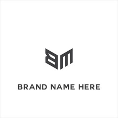 BM logo. B M design. White BM letter. BM, B M letter logo design. Initial letter BM linked circle uppercase monogram logo. B M letter logo vector design.	
