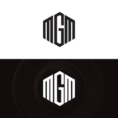 MGM logo. M G M design. White MGM letter. MGM, M G M letter logo design. Initial letter MGM linked circle uppercase monogram logo. M G M letter logo vector design.	
