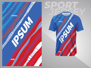 red and blue shirt sport jersey mockup template design