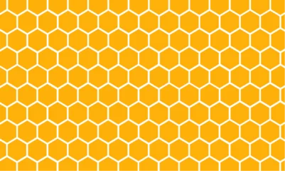 Fotobehang seamless pattern with honeycomb © laen24