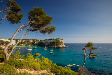 Widok śródziemnomorski, wyspa Menorca