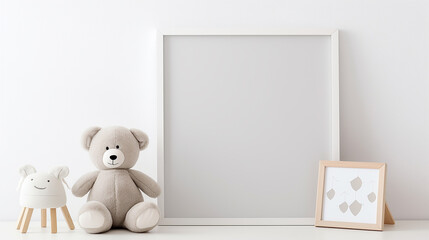 teddy bear with a frame