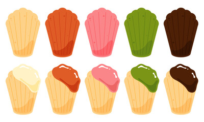 いろいろなマドレーヌのセット