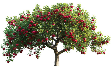 Fototapeta na wymiar Apple Tree isolated on a white background