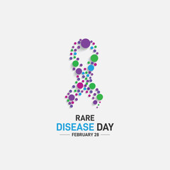 Rare Disease Day. Rare Disease Day vector background. 