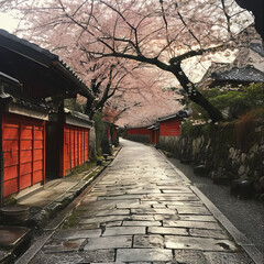 sakura blooms in kyoto