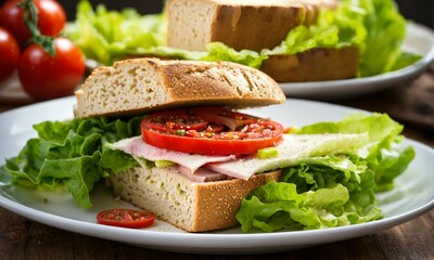 Sandwitch han and tomato