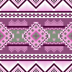 Ethnic abstract ikat art. Seamless pattern in tribal, folk embroidery, and Mexican style TRADITIONAL INDIAN .