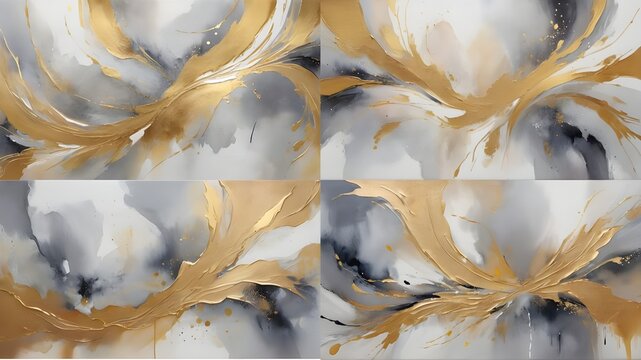 Abstract and minimalist background.Set of four images. Soft colors