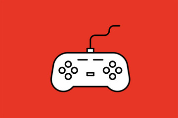 gamepad illustration in flat style design. Vector illustration.  © HenryFord