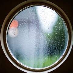 water drops on the glass wet window glass with splashes and drops of water