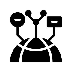 big data glyph icon