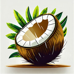 coconut logo icon isolated on white background