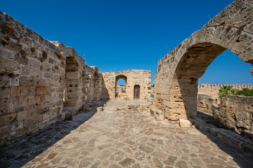 Kyrenia Castle (Girne Kalesi) was built in the 7th century by the Byzantines to protect the city against Arab-Islamic raids. There is a Byzantine church (St. George Church) inside the castle. CYPRUS