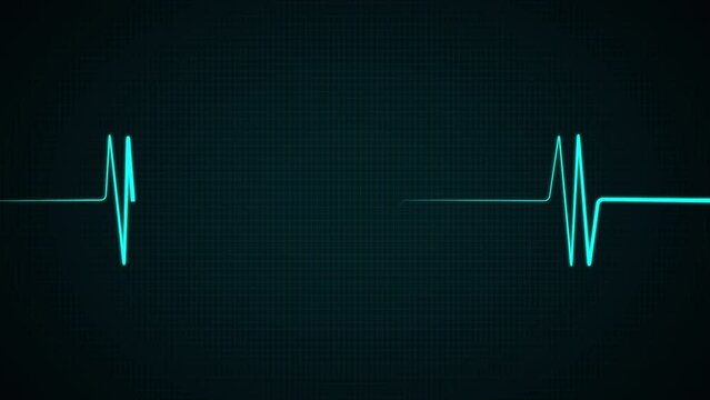 Heartbeat line. Pulse trace. EKG and Cardio symbol. Healthy and Medical concept animation on screen