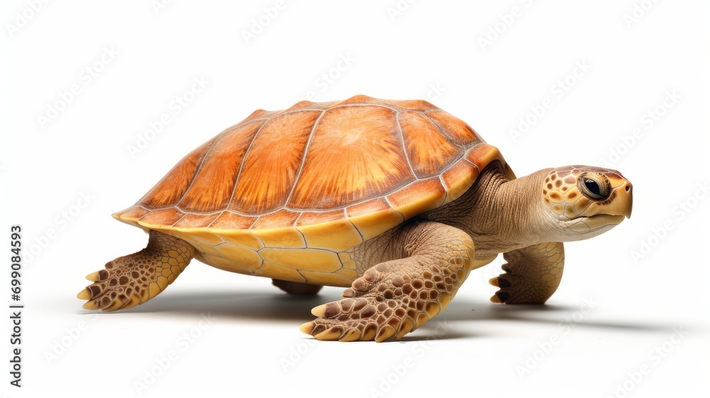 Wall mural a sea turtle isolated on a white background isolated on white background, - created using ai generat - Wall murals