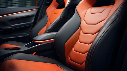 new modern car seat in car interior