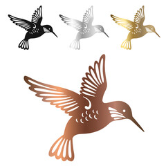 Spring Design,Illustration of a flying Hummingbird.