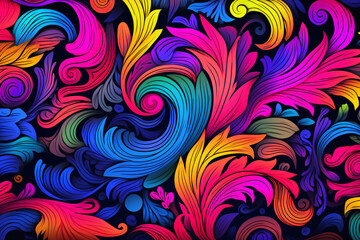 Fototapeta na wymiar Neon color abstract art, background wallpaper