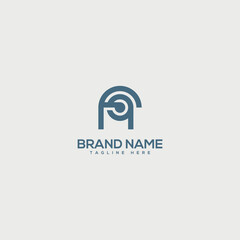 Monogram professional unique letter FQ QF logo design template. Initials Business logo.