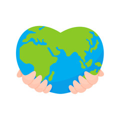 Hand holding a water drop globe Campaign idea to reduce water use for the world on World Water Day