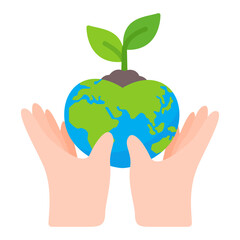 Hand holding a water drop globe Campaign idea to reduce water use for the world on World Water Day