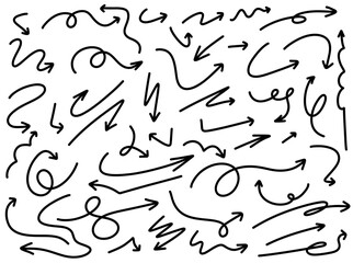 Set of Arrows in Doodle Style