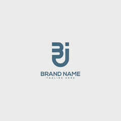 Monogram professional unique letter BJ JB logo design template. Initials Business logo.