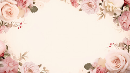 Obraz na płótnie Canvas wedding frame, decorative flower background pattern, PPT background