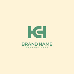 Monogram professional unique letter HC CH logo design template. Initials Business logo.