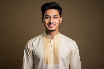 Obraz premium young indian man wearing traditional dress