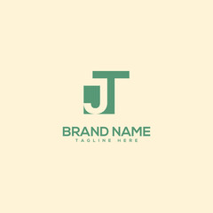 Monogram professional unique letter JT TJ logo design template. Initials Business logo.