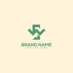 Monogram professional unique letter WS SW logo design template. Initials Business logo.