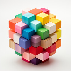 Fototapeta na wymiar abstract 3d cubes