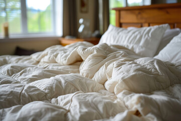 Preparing For Winter: On Ivory Duvet Quilt On Bed