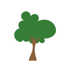 Green tree Fertile A variety of forms on the White Background,Set of various tree sets,Trees for decorating gardens and home designs.vector illustration and icon