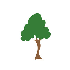 Green tree Fertile A variety of forms on the White Background,Set of various tree sets,Trees for decorating gardens and home designs.vector illustration and icon