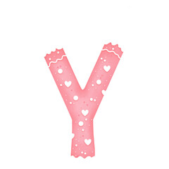 Pink Number and Alphabet Clipart