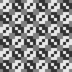 Squares, figures seamless pattern. Folk wallpaper. Checks, shapes ornate. Geometric background. Tribal motif. Ethnic ornament. Textile print, web design, geometry abstract. Geometrical image. Vector.