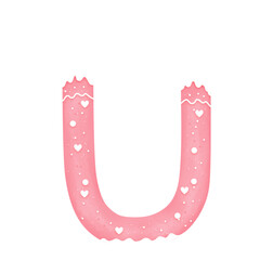 Pink Number and Alphabet Clipart