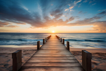 sunset at the pier. 