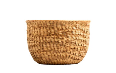 Obraz premium Natural Handwoven Basket for Stylish Storage on White or PNG Transparent Background