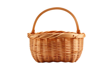 Fototapeta na wymiar Natural Handwoven Basket for Functional and Stylish Storage on White or PNG Transparent Background