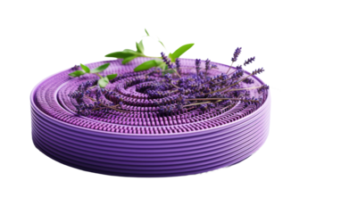 Lavender Scented Mosquito Repellent Coil for Dusk Delight on White or PNG Transparent Background