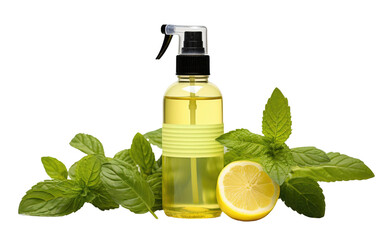 Mosquito Repellent Spray with Lemon Balm Essence on White or PNG Transparent Background